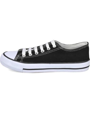 Zapatillas deporte L&R SHOES  de Mujer LR SHOES H-2 ZAPATILLAS DE LONA UNISEX  NEGRO