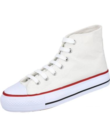 Zapatillas deporte L&R SHOES  de Mujer LR SHOES MDH-9 ZAPATILLAS ALTAS DE LONA CON PLATAFORMA  BLANCO