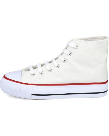 Zapatillas deporte L&R SHOES  pour Femme LR SHOES MDH-9 ZAPATILLAS ALTAS DE LONA CON PLATAFORMA  BLANCO
