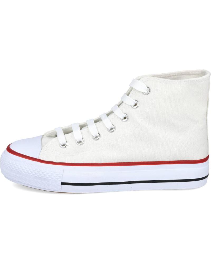 Zapatillas deporte L&R SHOES  de Mujer LR SHOES MDH-9 ZAPATILLAS ALTAS DE LONA CON PLATAFORMA  BLANCO