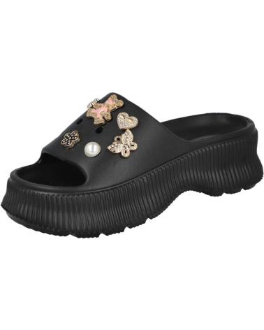 Chanclas L&R SHOES  de Mujer LR SHOES XF80-62A CHANCLAS CON PINS INTERCAMBIABLES DE MUJER  NEGRO