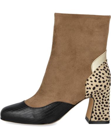 Botas AZAREY  de Mujer 578H998 BOTINES ART DECO EN MARRON Y DORADO CON DETALLES DE  TIERRA