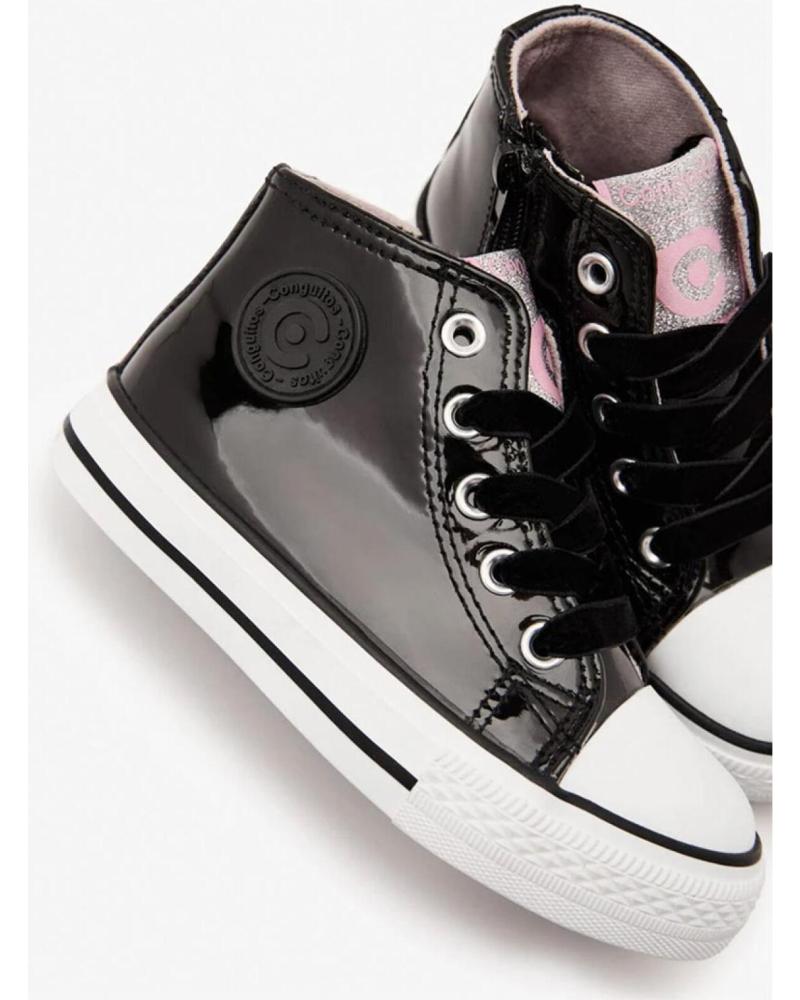 Trainers De Nina CONGUITOS COSH283090 ZAPATILLAS ALTAS CHAROL NEGRO