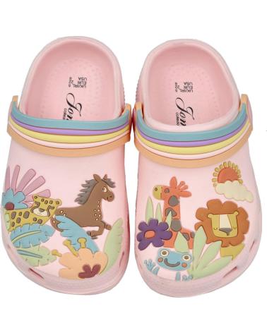 Tongs L&R SHOES  pour Fille LR SHOES SS9398 ZUECOS DE PLAYA PARA BEBE  ROSA