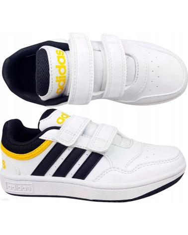Deportivas ADIDAS  de Niño IF5316 HOOPS LIFESTYLE BASKETBALL HOOK-AND-LOOP SHOES  BLANCO