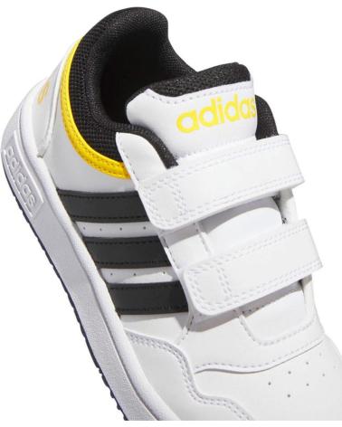 Deportivas ADIDAS  de Niño IF5316 HOOPS LIFESTYLE BASKETBALL HOOK-AND-LOOP SHOES  BLANCO