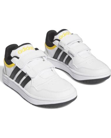 Deportivas ADIDAS  de Niño IF5316 HOOPS LIFESTYLE BASKETBALL HOOK-AND-LOOP SHOES  BLANCO