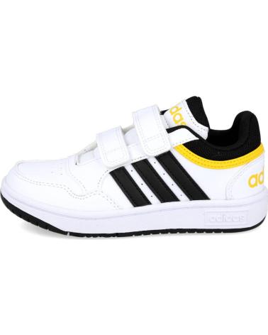 Deportivas ADIDAS  de Niño IF5316 HOOPS LIFESTYLE BASKETBALL HOOK-AND-LOOP SHOES  BLANCO