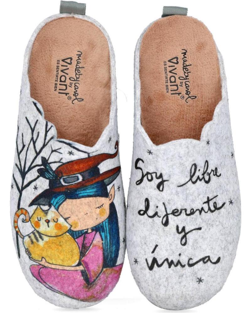 Calzado de casa VIVANT  de Mujer V-IL-C242145FIGR ZAPATILLAS DE CASA PARA MUJER  GRIS