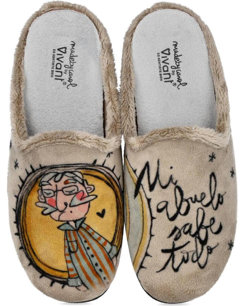 Calzado de casa VIVANT  de Hombre V-ST-C242115EVTA ZAPATILLAS DE ESTAR POR CASA DE HOMBRE CON  TAUPE