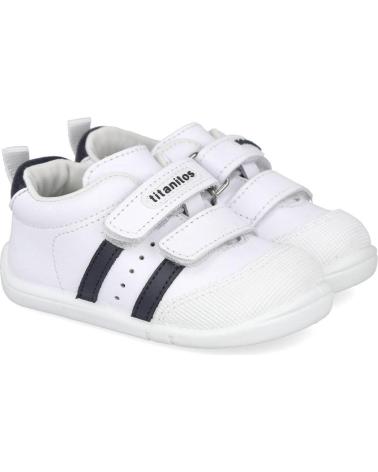 boy Trainers TITANITOS B500-AMANCIO ZAPATILLAS DEPORTIVAS BAREFOOT DE NINO  BLANCO-AZUL