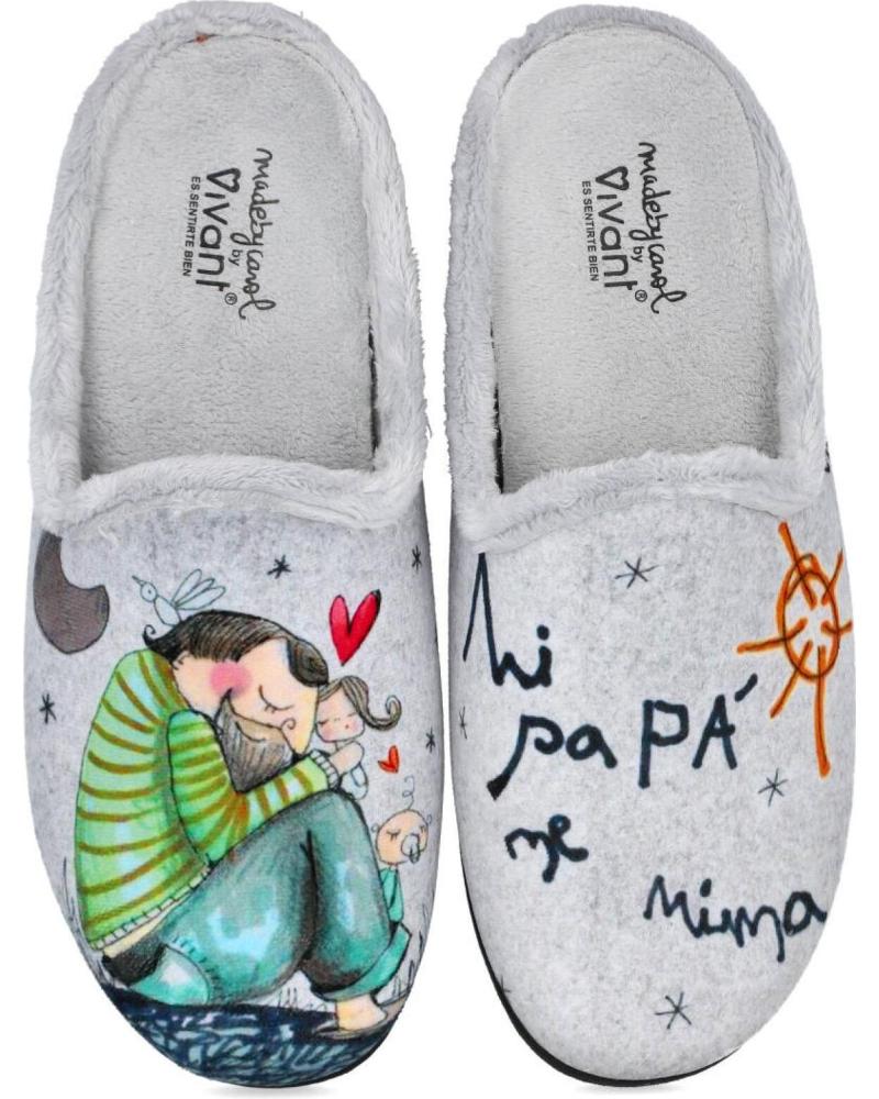 Pantoufles VIVANT  pour Homme V-ST-CV24207INGR ZAPATILLAS DE ESTAR POR CASA DE HOMBRE CON  GRIS