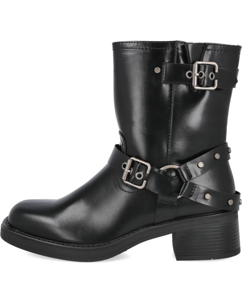 Boots für Damen POPCORN 3030 BOTAS MOTERAS DE MUJER NEGRO