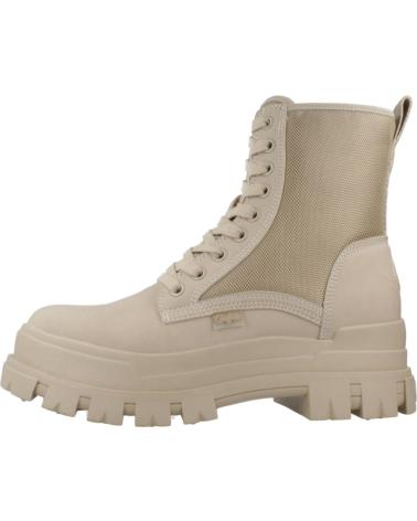 Bottes BUFFALO  pour Femme BOTAS MUJER MODELO ASPHA COM2 LACEUP MID COLOR MARRON  CREAM