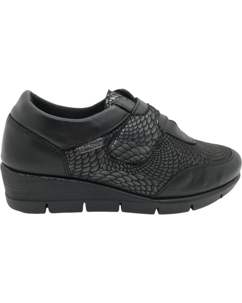 Scarpe 48 HORAS  per Donna ZAPATO PIEL MUJER 48HOURS 421102-01  NEGRO