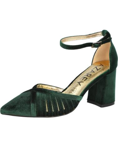 Woman Zapatos de tacón AZAREY 459H550 ZAPATOS DE SALON DE TERCIOPELO VERDE CON TACON MEDIO VERDE