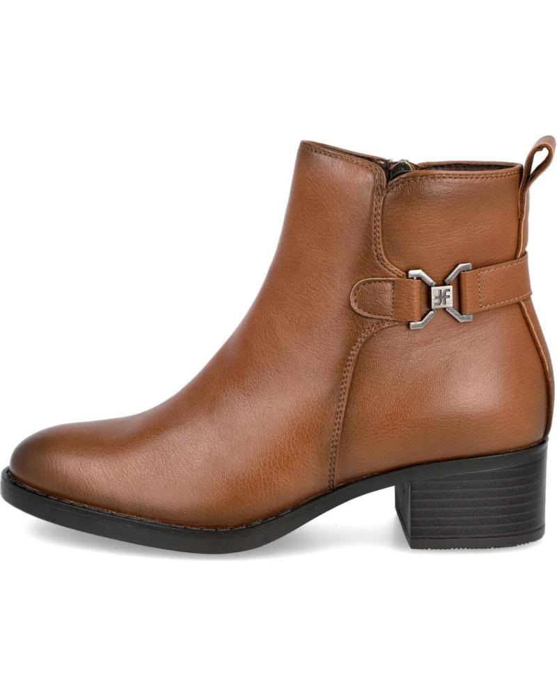 Botines L&R SHOES  de Mujer LR SHOES 5055 BOTINES DE TACON BAJO PARA MUJER  CUERO