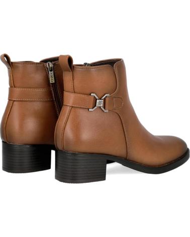Botines L&R SHOES  de Mujer LR SHOES 5055 BOTINES DE TACON BAJO PARA MUJER  CUERO