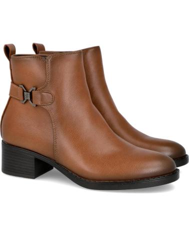Botines L&R SHOES  de Mujer LR SHOES 5055 BOTINES DE TACON BAJO PARA MUJER  CUERO