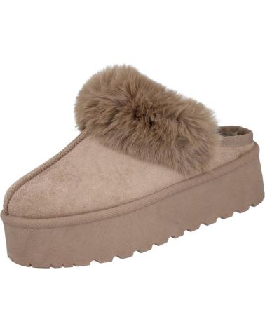 Zuecos de Mujer L&R SHOES LR SHOES 2MO-P7721-03 ZUECO AUSTRALIANO PELO MUJER PLATAFORM TAUPE