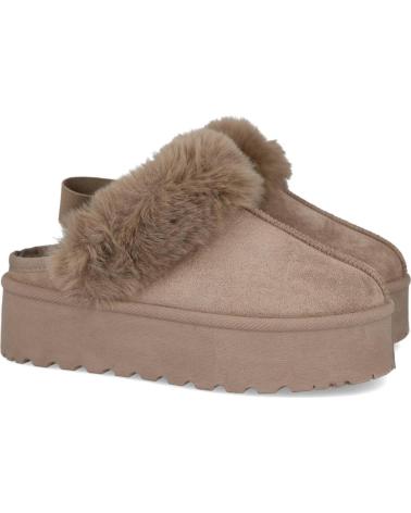 Zuecos de Mujer L&R SHOES LR SHOES 2MO-P7721-03 ZUECO AUSTRALIANO PELO MUJER PLATAFORM TAUPE