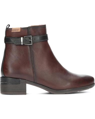 BOTIM PIKOLINOS MÁLAGA W6W-8622C1 EM COURO MOGNO COM SALTO CAOBA