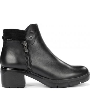 FLUCHOS F2102 STIEFELETTEN MIT ABSATZ SCHWARZ NEGRO