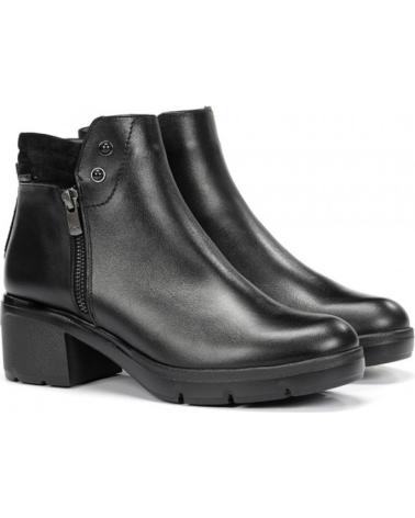 FLUCHOS F2102 STIEFELETTEN MIT ABSATZ SCHWARZ NEGRO