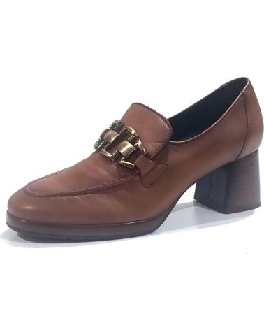 Chaussures DCHICAS  pour Femme ZAPATO CASUAL DE PIEL CON TACON  CUERO