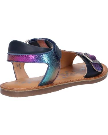 Sandalias de Niña KICKERS 784457-30 DIAZZ COW 51 BLEU FONCE METALLISE