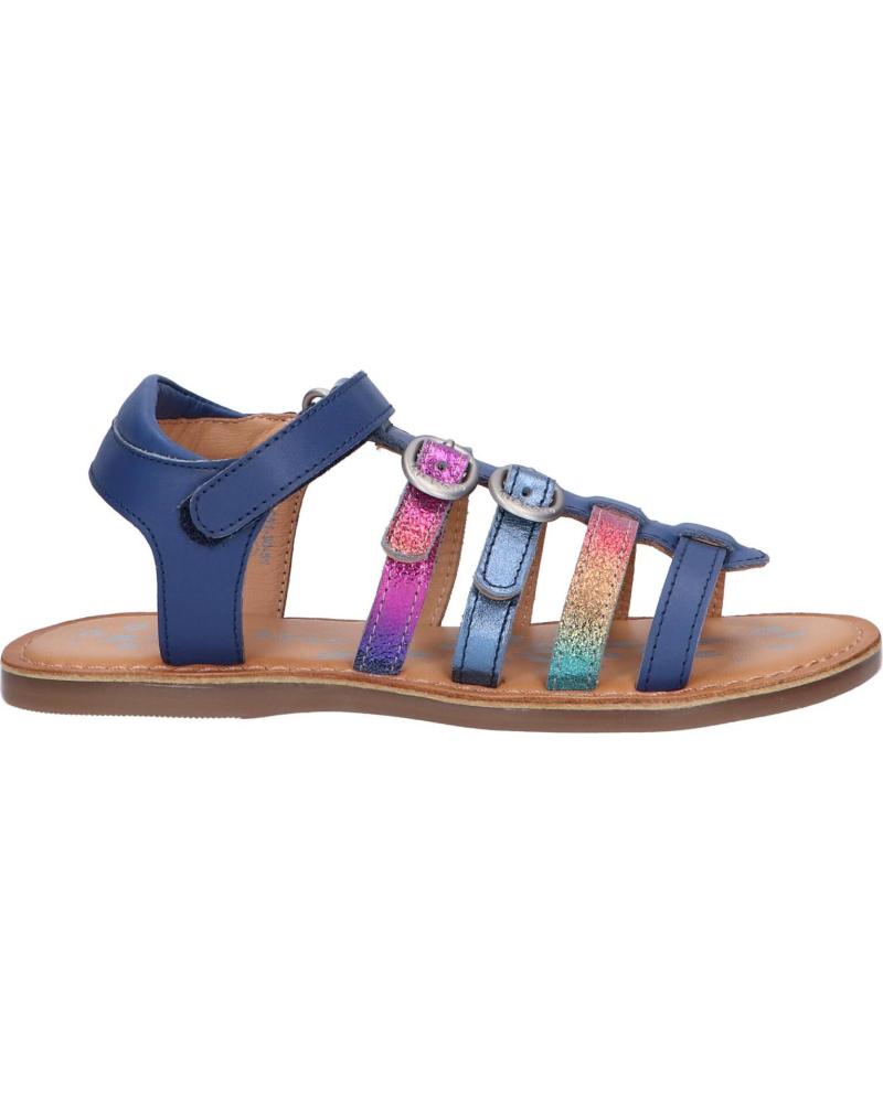 girl and boy Sandals KICKERS 894651-30 DIVETA 51 BLEU FONCE METALLISE girl and boy Sandals KICKERS 894651-30 DIVETA 51 BLEU FONCE METALLISE
