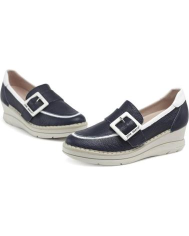 Chaussures JOSE SAENZ SHOES  pour Femme 4219-BG-MARBL  MOCASíN LIDIA - PIEL BOGOTA MARINO-BLANCO