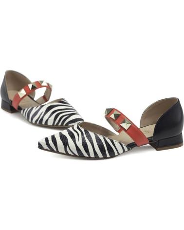 Woman Sandals JOSE SAENZ 2218-CE-N-BENAR  ZAPATO JS ELEGANCE - PIEL CEBRA NAPA BEIGE-NARANJA