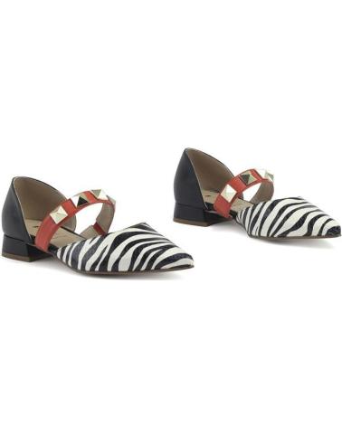 Woman Sandals JOSE SAENZ 2218-CE-N-BENAR  ZAPATO JS ELEGANCE - PIEL CEBRA NAPA BEIGE-NARANJA