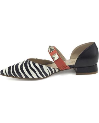 Woman Sandals JOSE SAENZ 2218-CE-N-BENAR  ZAPATO JS ELEGANCE - PIEL CEBRA NAPA BEIGE-NARANJA