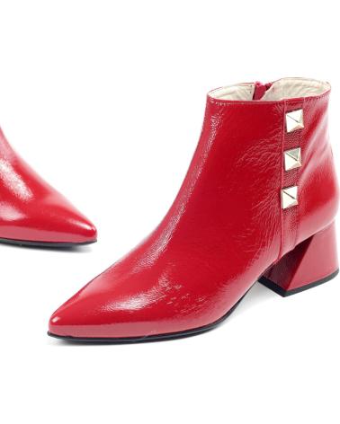 Botines JOSE SAENZ  de Mujer 4364-NP-POMOD  BOTíN JS ELEGANCE - PIEL NAPALACK ROJO
