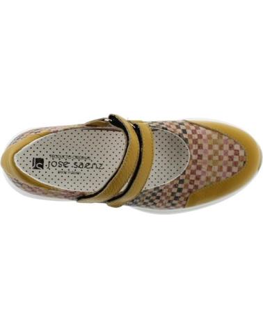 Woman shoes JOSE SAENZ SHOES 3078-BG-CR-MOSMU  SALóN ANGELA - PIEL BOGOTá-CORDEL MOSTAZA-MULTI
