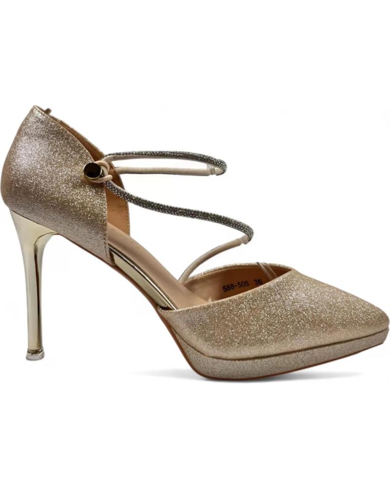 Sandales pour Femme TIMBOS SANDALIA TACON FIESTA MUJER ORO 130644 AMARILLO