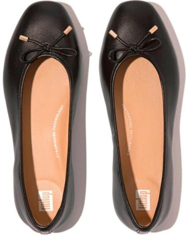 Zapatos FITFLOP  de Mujer MANOLETINAS HX8-W DELICATO BOW SOFT MUJER  NEGRO