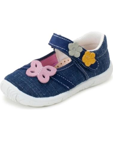 Schuhe ZAPY  für Mädchen MERCEDITAS LONA MARIPOSA FLOR AB71173  VAQUERO OSCURO