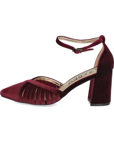 Sandalias AZAREY  de Mujer 459H550 ZAPATOS DE SALON DE TERCIOPELO CON TACON MED  BURDEOS