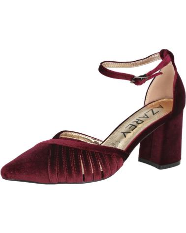 Sandalias AZAREY  de Mujer 459H550 ZAPATOS DE SALON DE TERCIOPELO CON TACON MED  BURDEOS