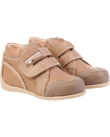 Bottines ANGELITOS  pour Fille et Garçon BOTAS 610 BOTA VELCRO  MARRóN