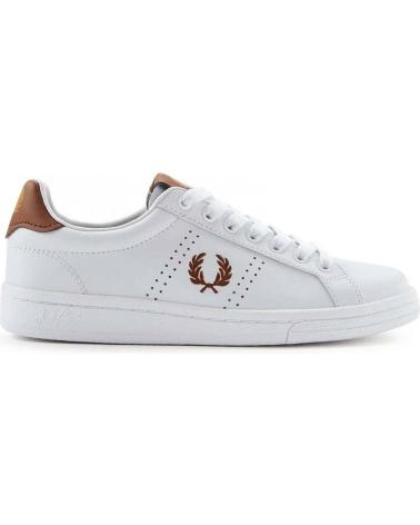 Man Zapatillas deporte FRED PERRY ZAPATILLAS B721 LEATHER WHITE-TAN