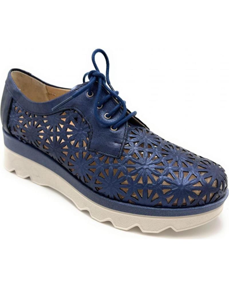 Zapatos de cuña PITILLOS  de Mujer 5633 MARINO ZAPATO CORDONES  AZUL