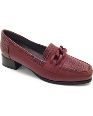 Zapatos PITILLOS  de Mujer 5421 BURDEOS MOCASINES TACON  VARIOS COLORES