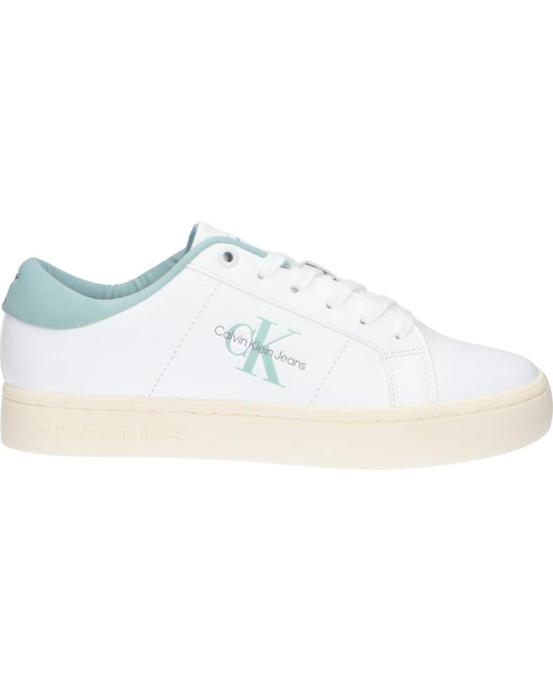Woman Zapatillas deporte CALVIN KLEIN YW0YW01444 CLASSIC CUPSOLE  02R BRIGHT WHITE-BLUE SURF
