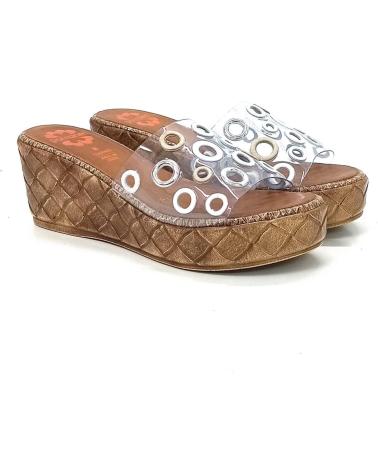 Woman Sandals PORRONET 2836-014 TRENZA VINILO BLANCO  TRANSPARENTE