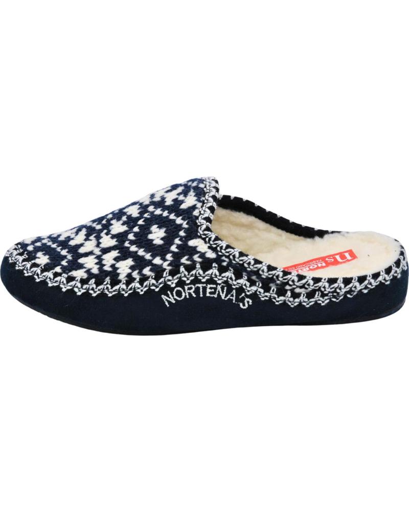 Zapatillas De Casa Norteñas Forradas De Rizo Cuña Suela De Goma,  Hechas En España