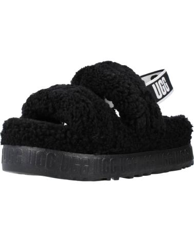 Calzado de casa UGG  de Mujer ZAPATILLAS HOGAR MUJER MODELO W OH FLUFFITA COLOR NEGRO BLAC  BLACK